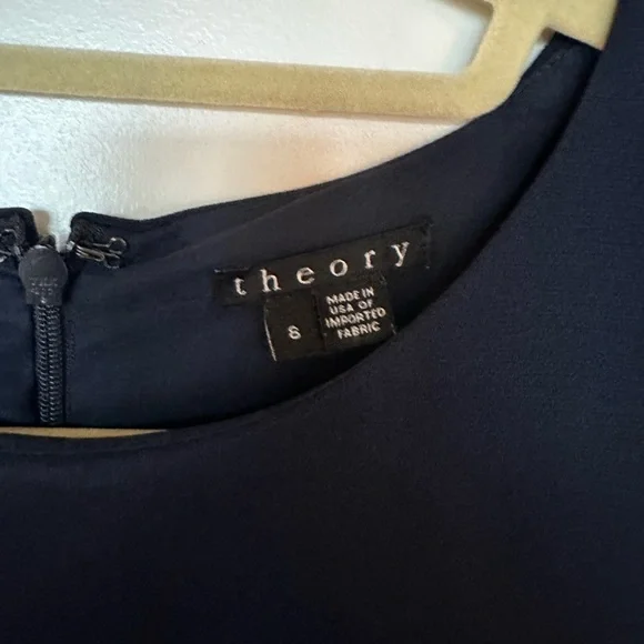 Theory Frashil Admiral Crepe Maxi Sleeveless Blue Onyx Dress - Picture 4 of 9